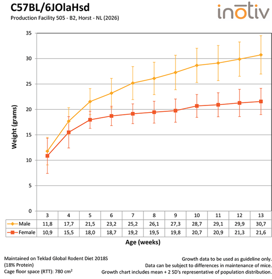 Growth-Curve-C57BL6JOlaHsd-B2-2026